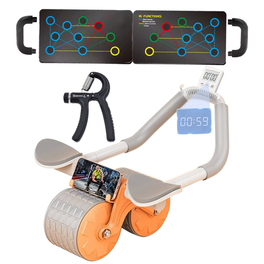 Body Bost™ Ab Roller + Push Up Board + Grip Strengthener