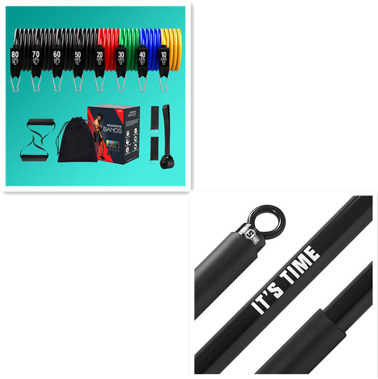 Fitness Tpe Latex 11 Piece Set Tensioner