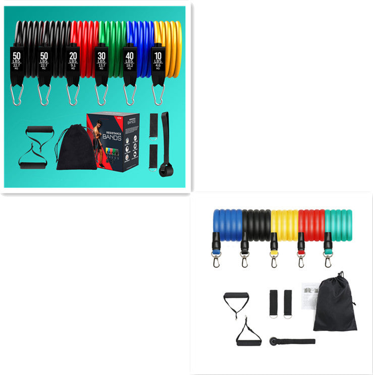 Fitness Tpe Latex 11 Piece Set Tensioner