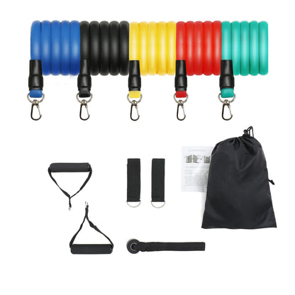 Fitness Tpe Latex 11 Piece Set Tensioner