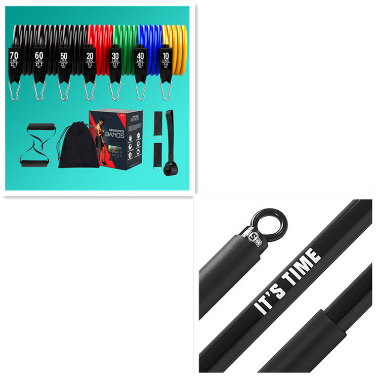 Fitness Tpe Latex 11 Piece Set Tensioner